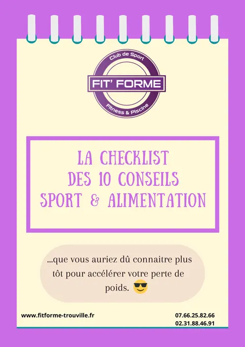 ebook Fit'Forme - Checklist des 10 conseils sport & alimentation